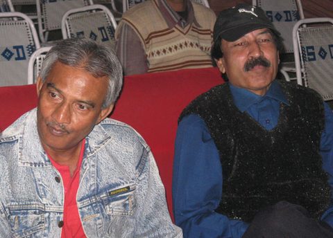 Football greats Prasun Banerjee and Gautam Sarkar